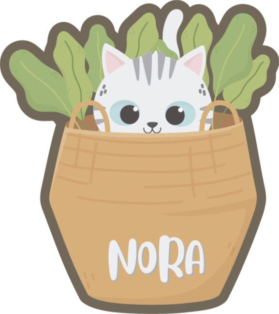 Kişiselleştirilmiş kedi isimlerle pvc halı - TenStickers