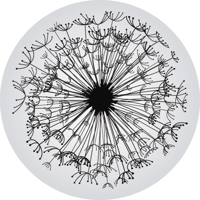 Yaprak çiçekli halı ile yuvarlak vinil halı - TenStickers