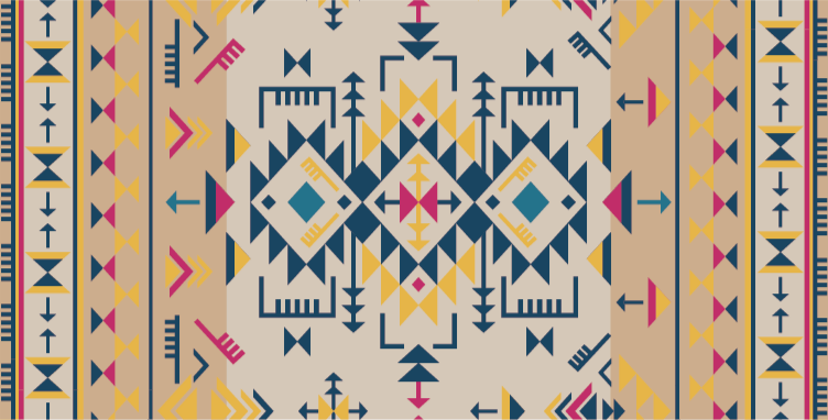 Geometrik desenli dekor geometrik pvc halı - TenStickers