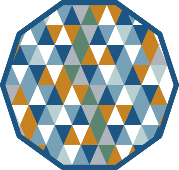 Pvc halı çok renkli üçgenler vinil kilim - TenStickers