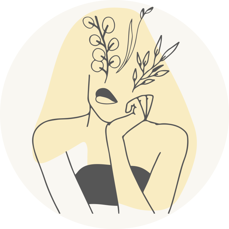 Zarif hat sanatı çiçekler ve bitkiler pvc halı - TenStickers