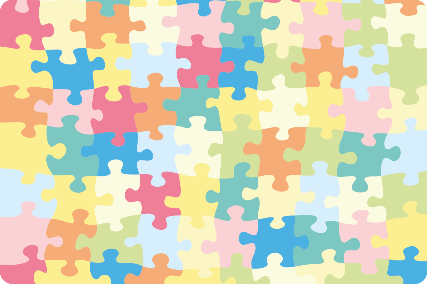 Renkli bulmaca parçaları çocuklar vinil halı - TenStickers