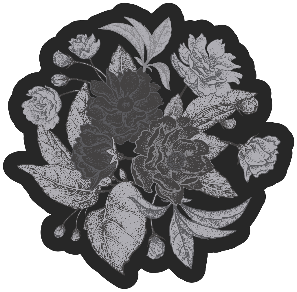 Oryantal çiçekler vinil halı - TenStickers