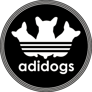 Adidogs komik hayvan vinil halı - TenStickers