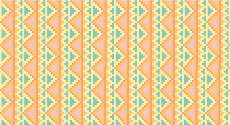 Kabile desenli dekor geometrik pvc halı - TenStickers