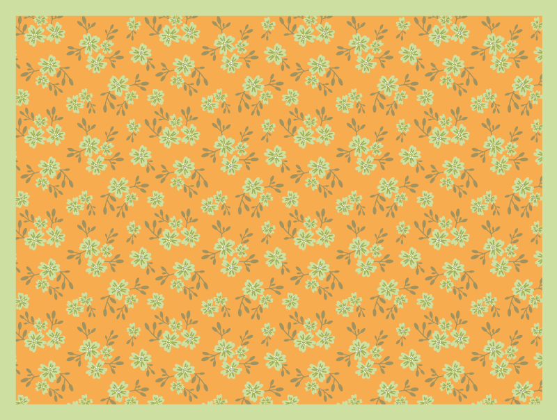 çiçek motifli yüzey çiçekler ve bitkiler pvc halı - TenStickers