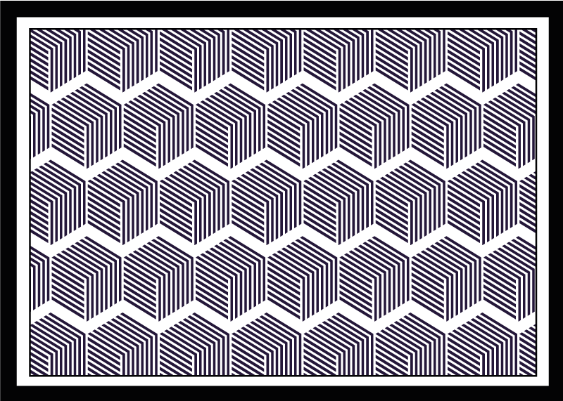 Kübist kontrast geometrik pvc halı - TenStickers