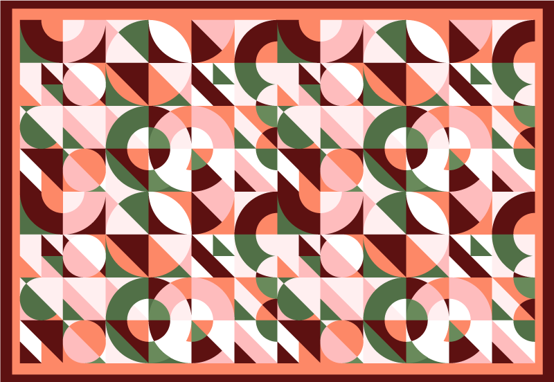 Geometrik mozaik desen geometrik pvc halı - TenStickers