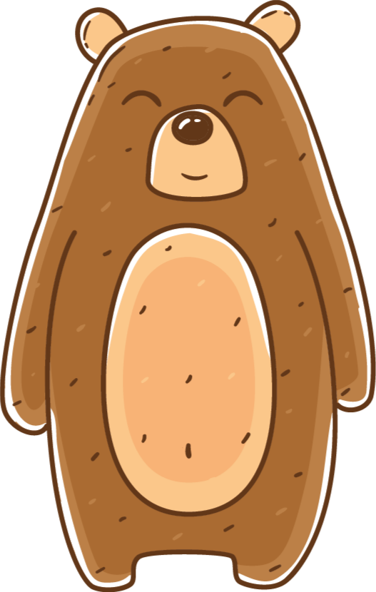 Dost ayı hayvan vinil halı - TenStickers