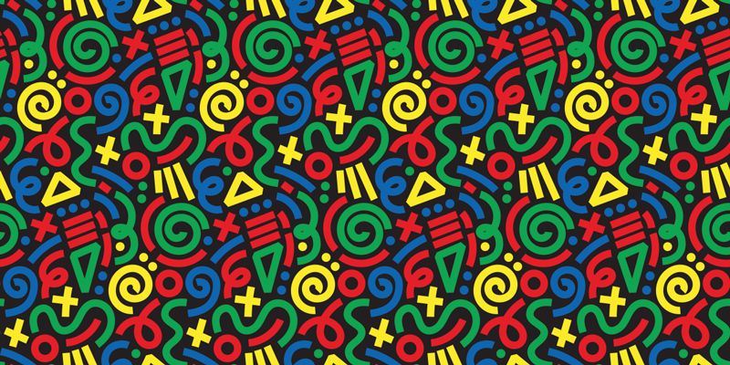 çekilmiş soyut desen geometrik halılar - TenStickers