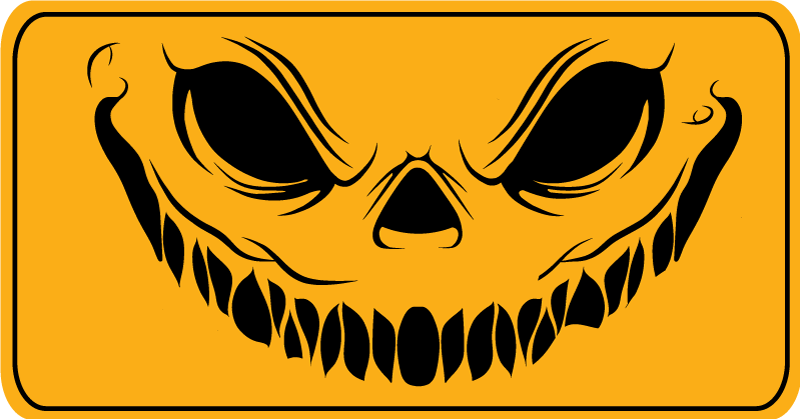 Gülen yüz korkunç cadılar bayramı kilim - TenStickers