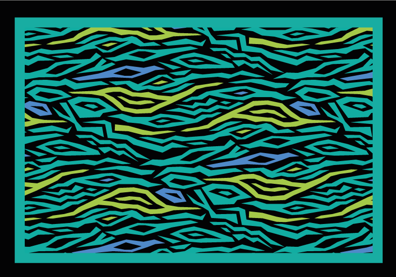 Neon mavi zebra desenli hayvan desenli halı - TenStickers