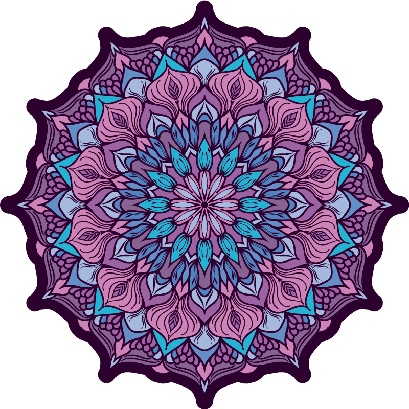 Boho mandala desen mandala vinil halı - TenStickers