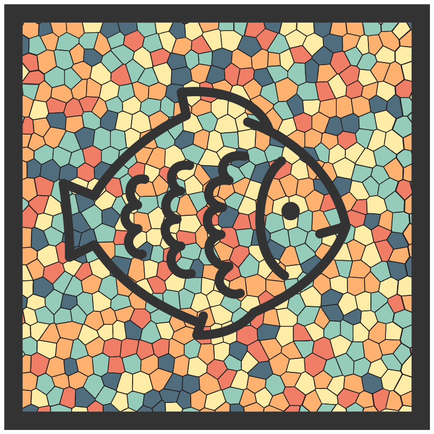 Mozaik balık mozaik yer karoları - TenStickers