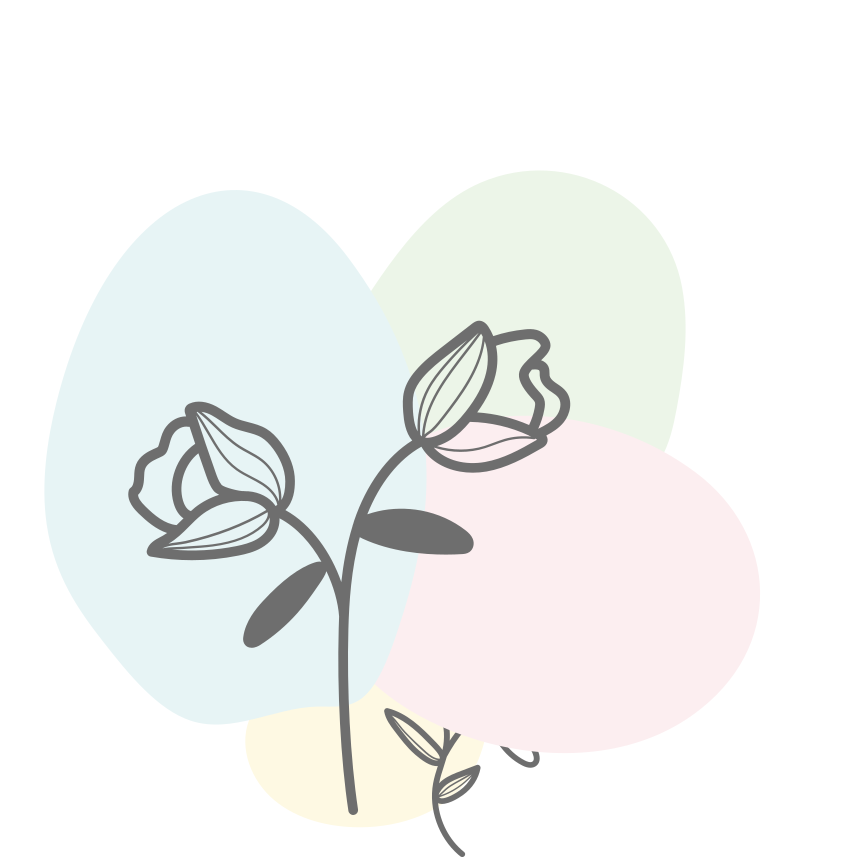 çiçekli kalp halısı çiçekler ve bitkiler pvc halı - TenStickers