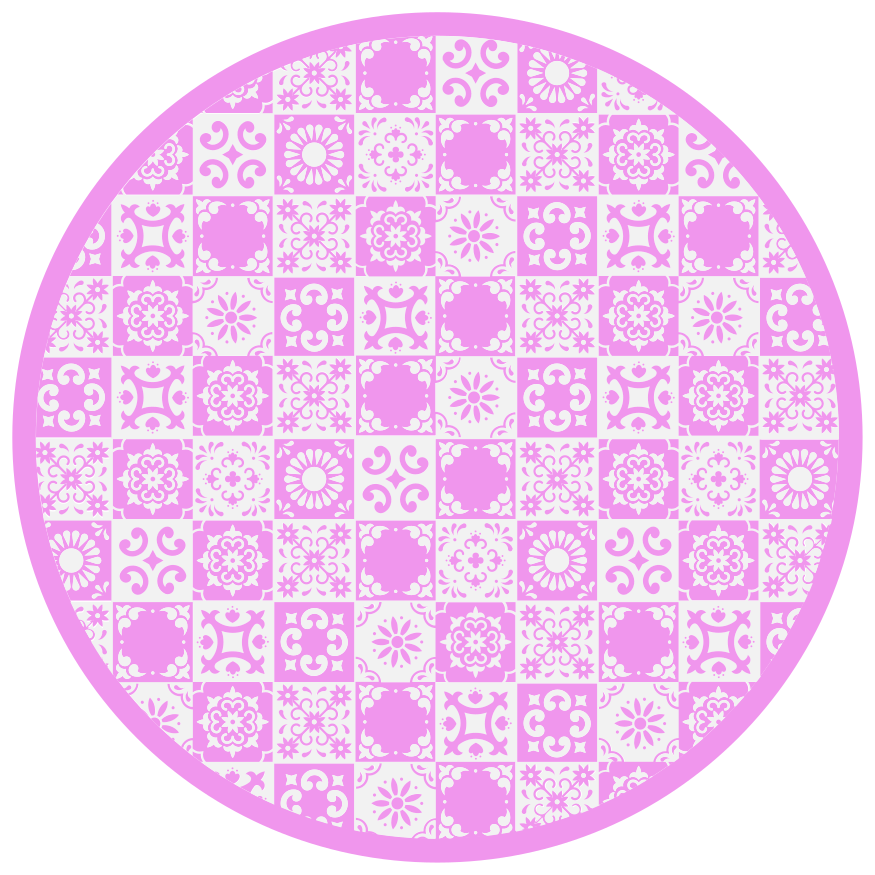 Mandaladan ilham alan daire mandala pvc halı - TenStickers