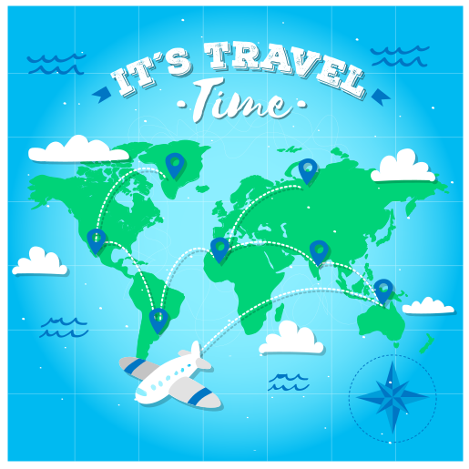 Dünya haritası keşfi dünya haritası pvc halı - TenStickers