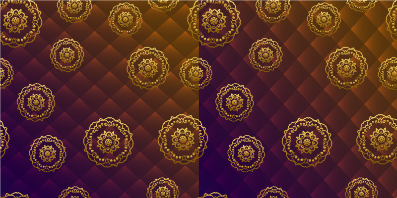 çok renkli zarif mandala vinil halı - TenStickers