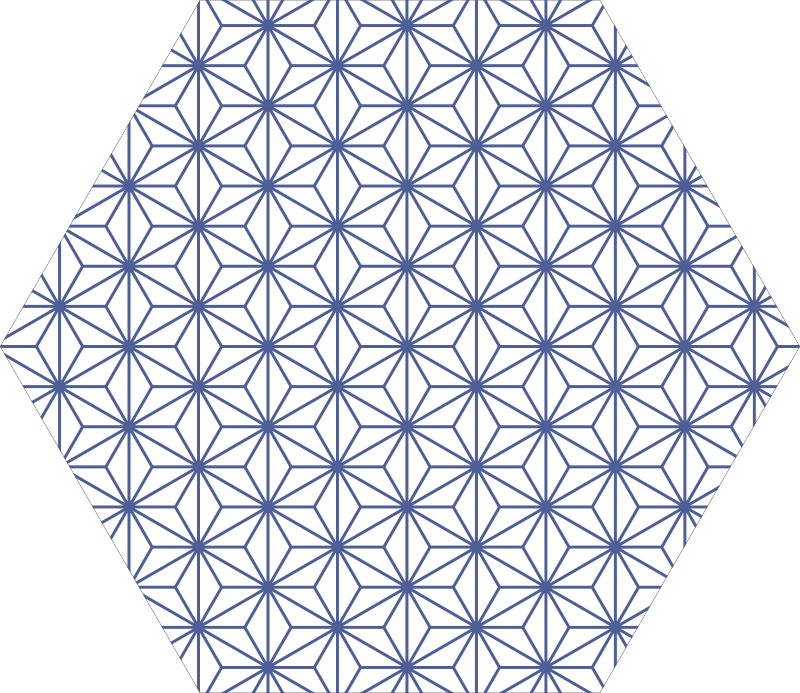 Mavi yıldız mozaik yer karoları - TenStickers