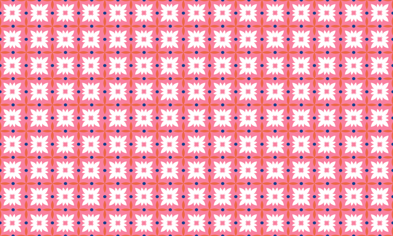 çiçek renkli fayans mozaik yer karoları - TenStickers