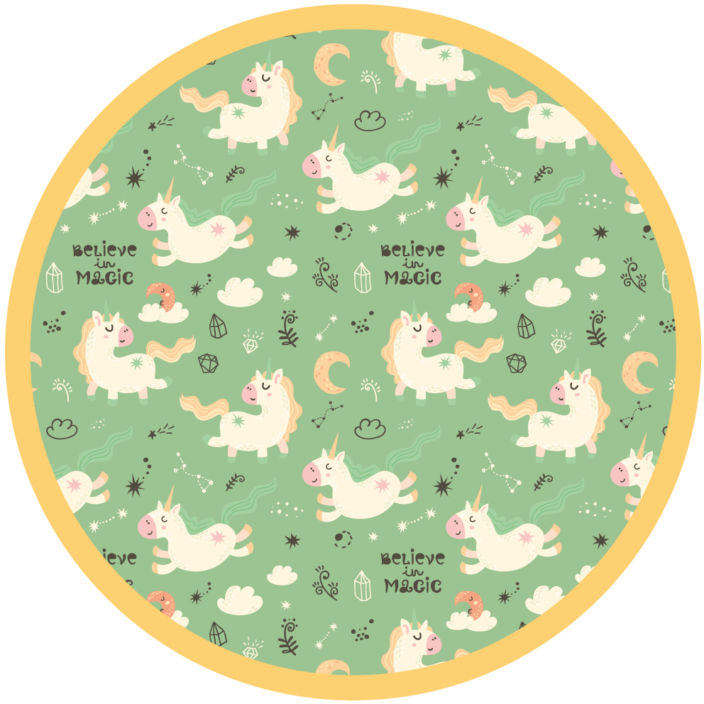 Büyülü tek boynuzlu atlar çocukta pvc halı - TenStickers