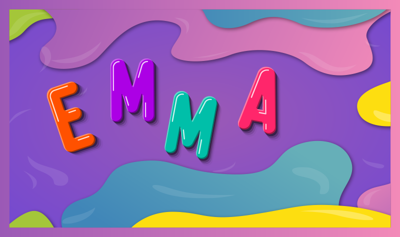 Kişiselleştirilmiş isim isimlerle pvc halı - TenStickers