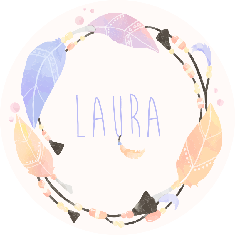 Vinil paspas ile renkli tüyler - TenStickers