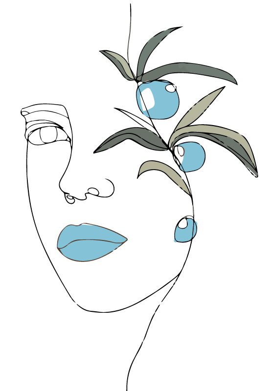 Minimalist yüz çizimi yatak odası halısı - TenStickers