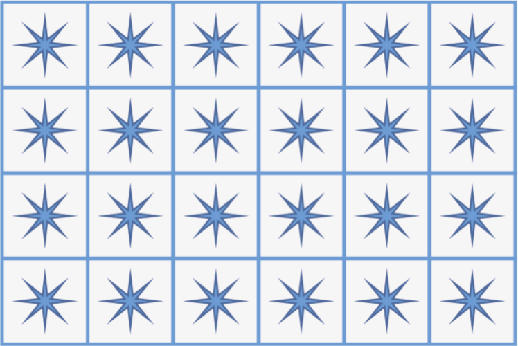 Mavi yıldız fayans vinil halı - TenStickers