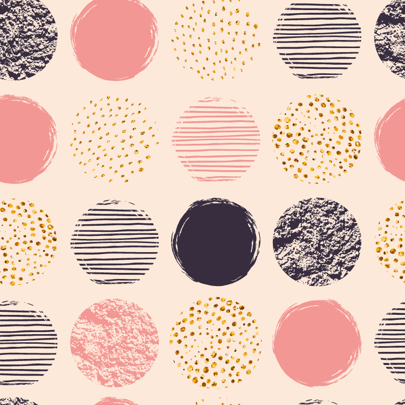 Puantiyeli topluluk geometrik pvc halı - TenStickers