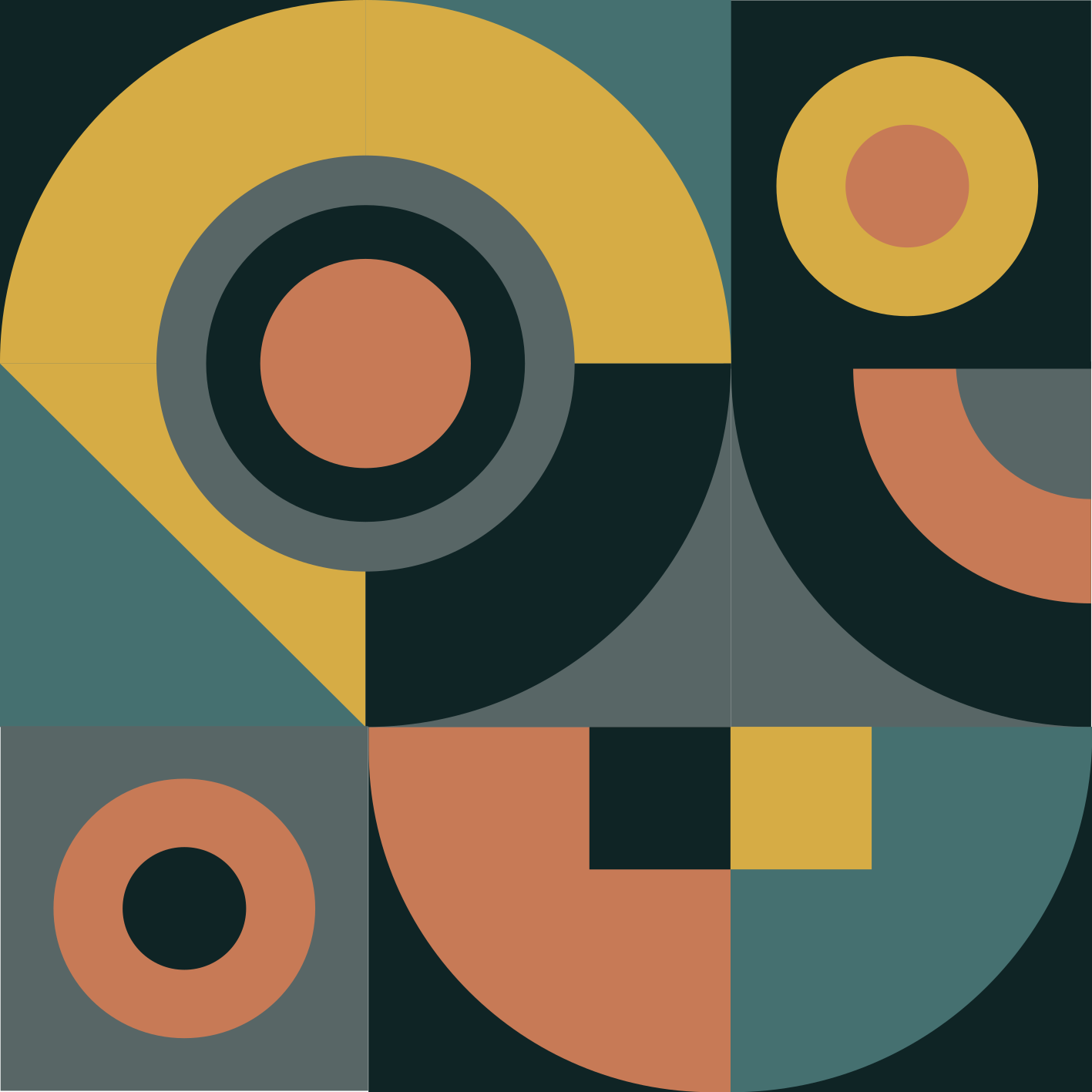 Geometrik şekiller kompozisyonu geometrik pvc halı - TenStickers