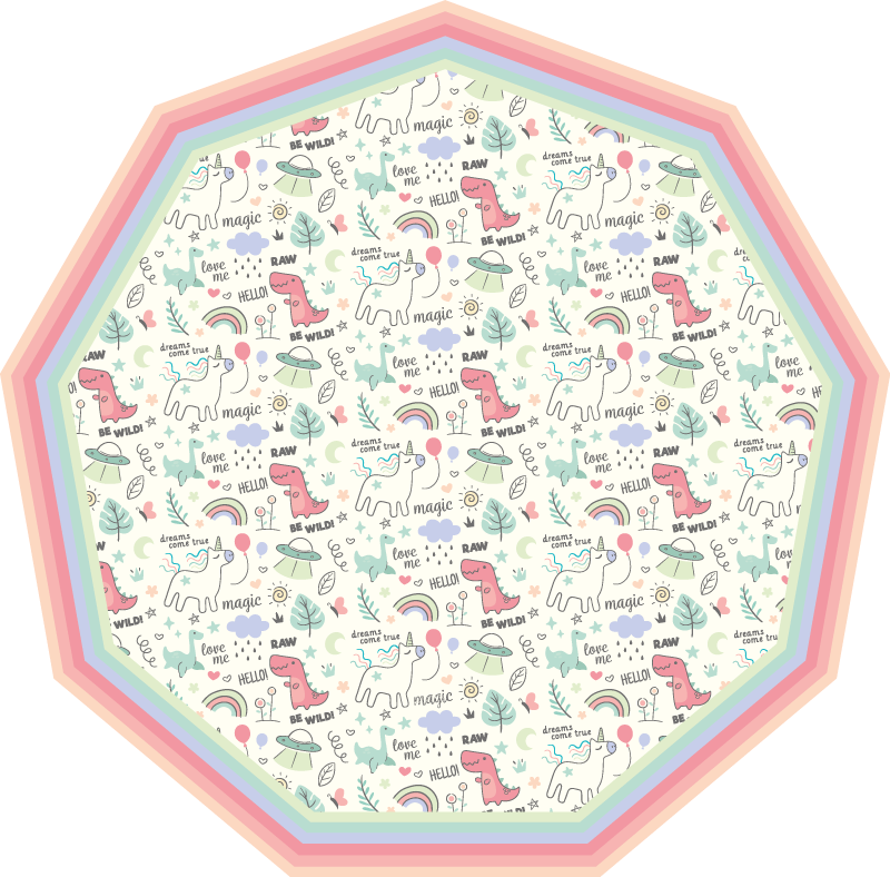 Eğlenceli alfabe motifi çocukta pvc halı - TenStickers