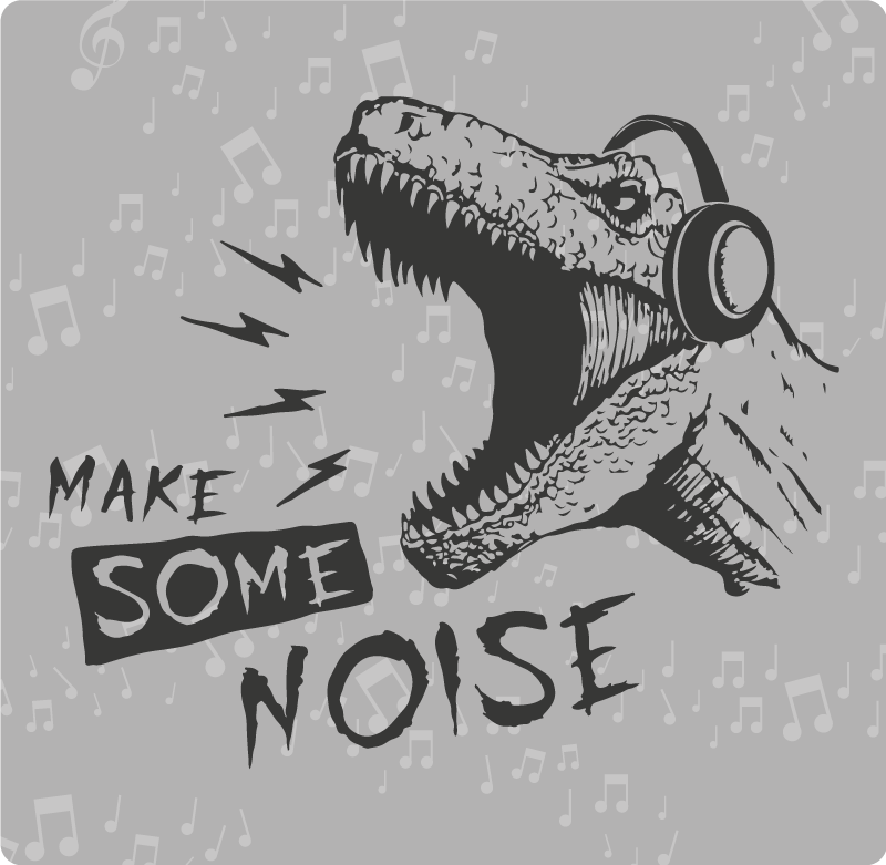 Dinamik dinozor sesi pvc halı - TenStickers