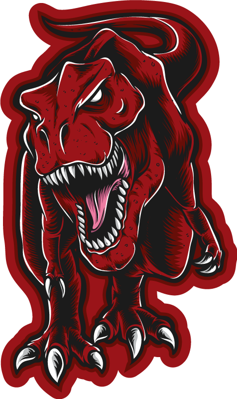 Korkutucu t-rex yüz hayvan halısı - TenStickers