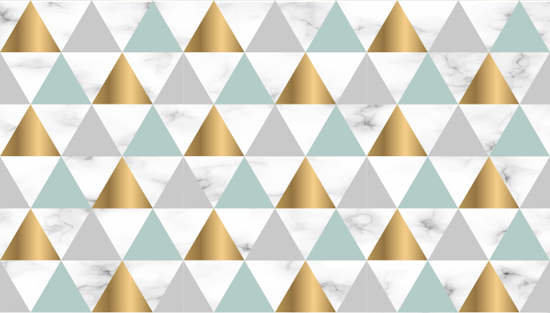 Mermer üçgen geometri koridor rayları - TenStickers