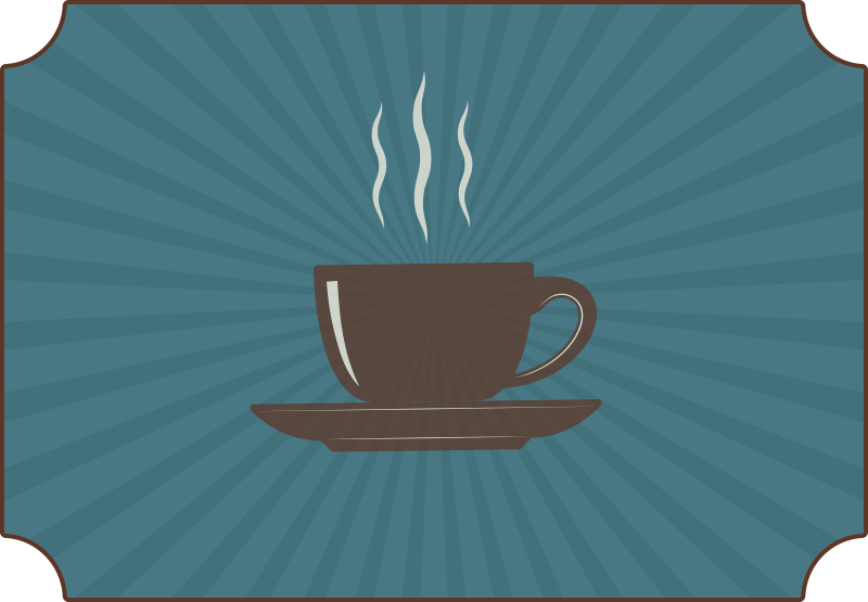 Dumanı tüten kahve cümleleri ile pvc halı - TenStickers