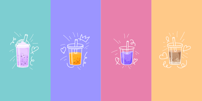 Koleksiyon kabarcık inci süt kahve modern halı - TenStickers