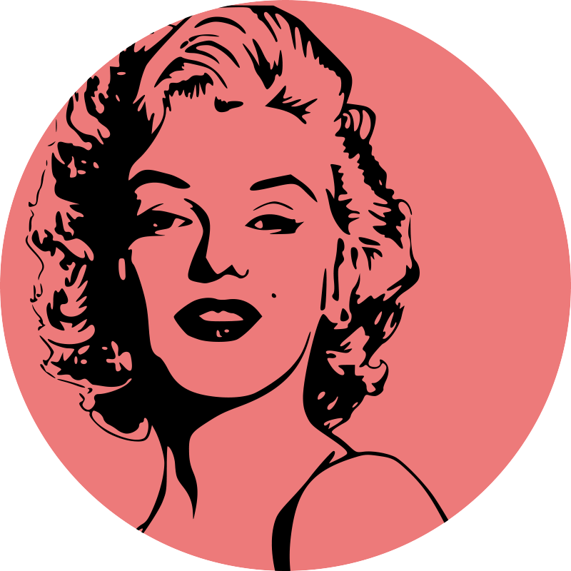 Marilyn monroe portre vinil halı - TenStickers