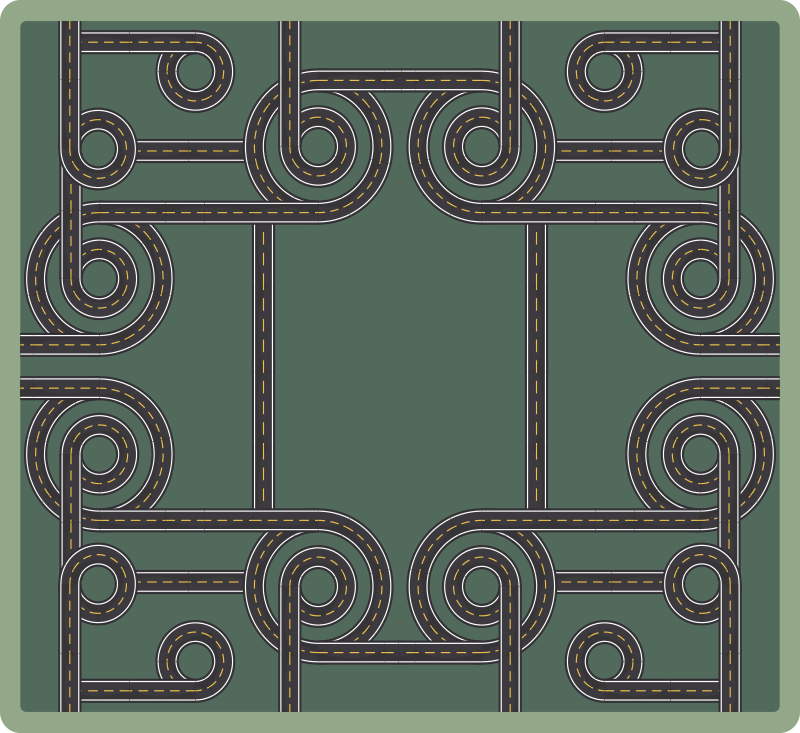 Karayolu deseni yollar pvc halı - TenStickers