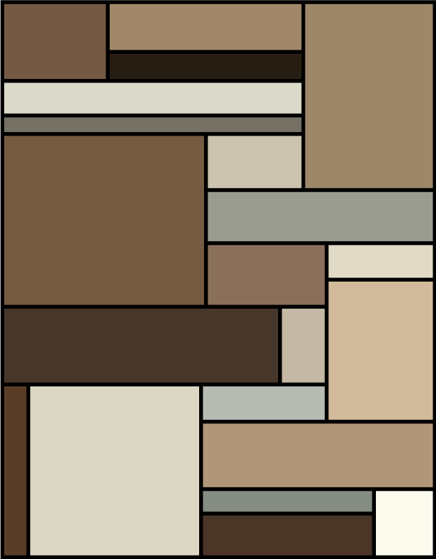 Kahverengi kareler geometrik vinil kilimler - TenStickers