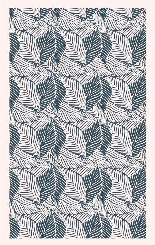 Yemyeşil yaprak desenleri doğa pvc halı - TenStickers