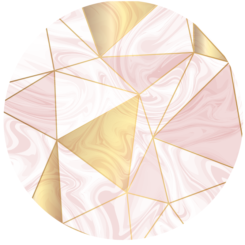 Mermer çokgen desen vinil halı ev ofis - TenStickers