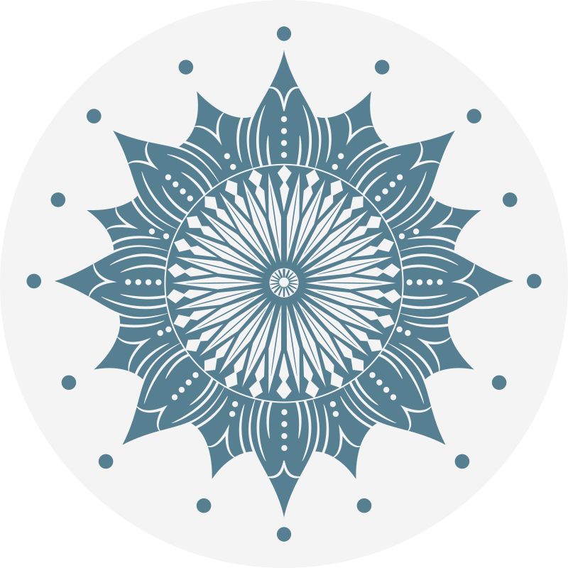 Turkuaz mandala vinil halı - TenStickers