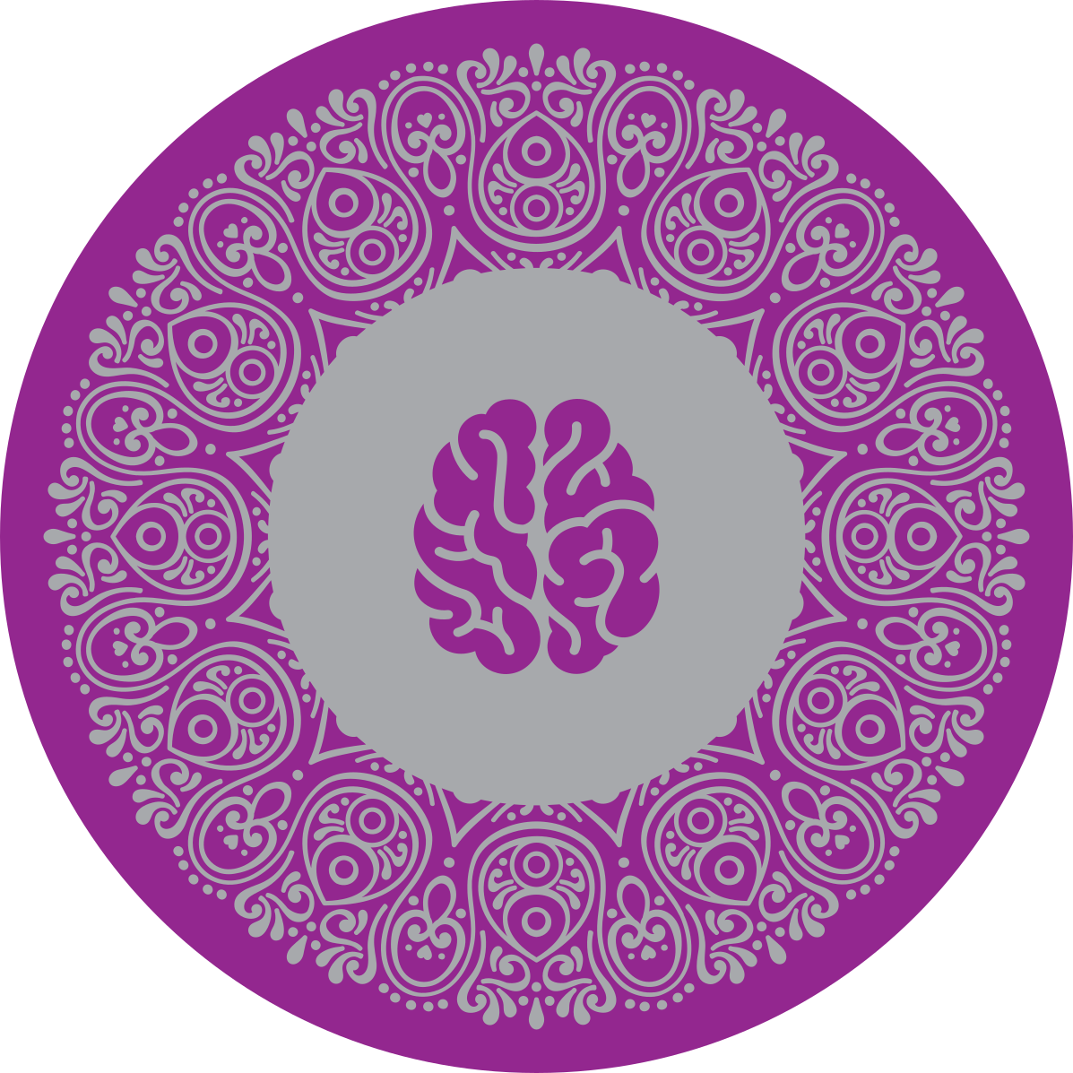 Mandala pvc halı - mandala beyin tasarımı - TenStickers