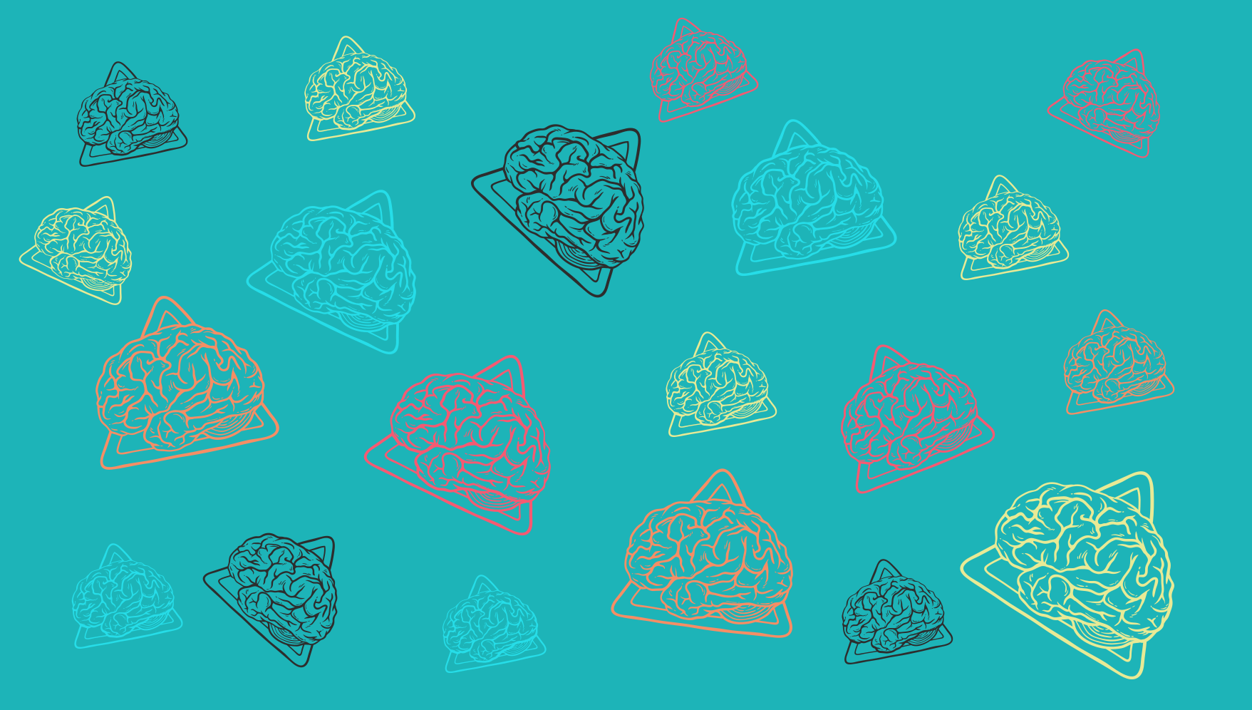 Karikatür beyin desen modern halı - TenStickers