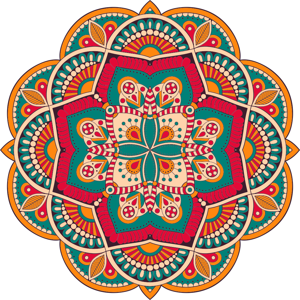 Fas mandala vinil halı - TenStickers