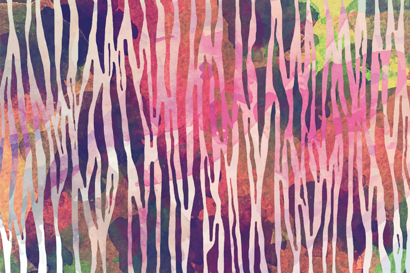 Soyut zebra doku hayvan baskı vinil halı - TenStickers