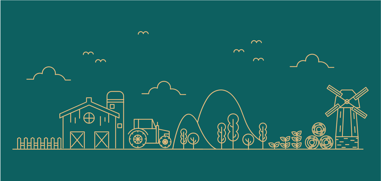 Karikatür traktör ve çiftlik nesneleri hayvan halısı - TenStickers