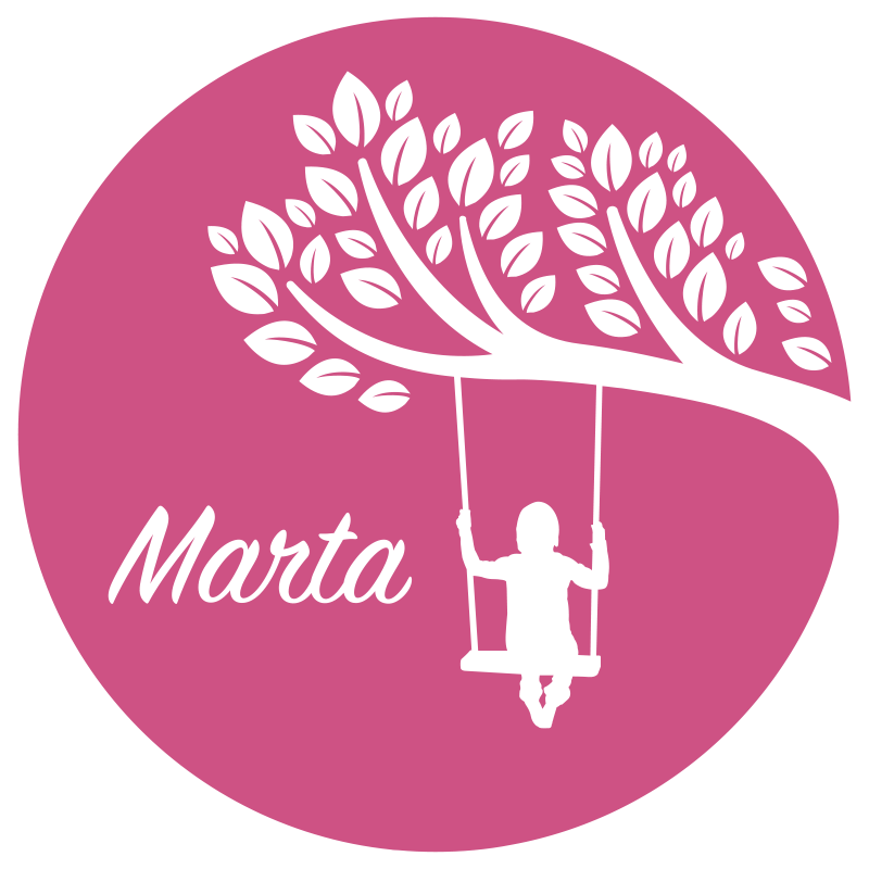 Kişiselleştirilmiş salıncak isimlerle pvc halı - TenStickers