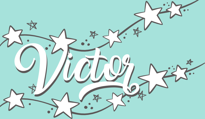 özelleştirilebilir yıldız tozu isimlerle pvc halı - TenStickers